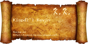 Kispál Kevin névjegykártya