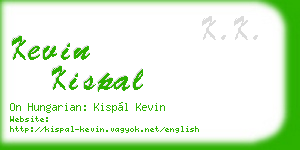 kevin kispal business card