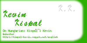 kevin kispal business card